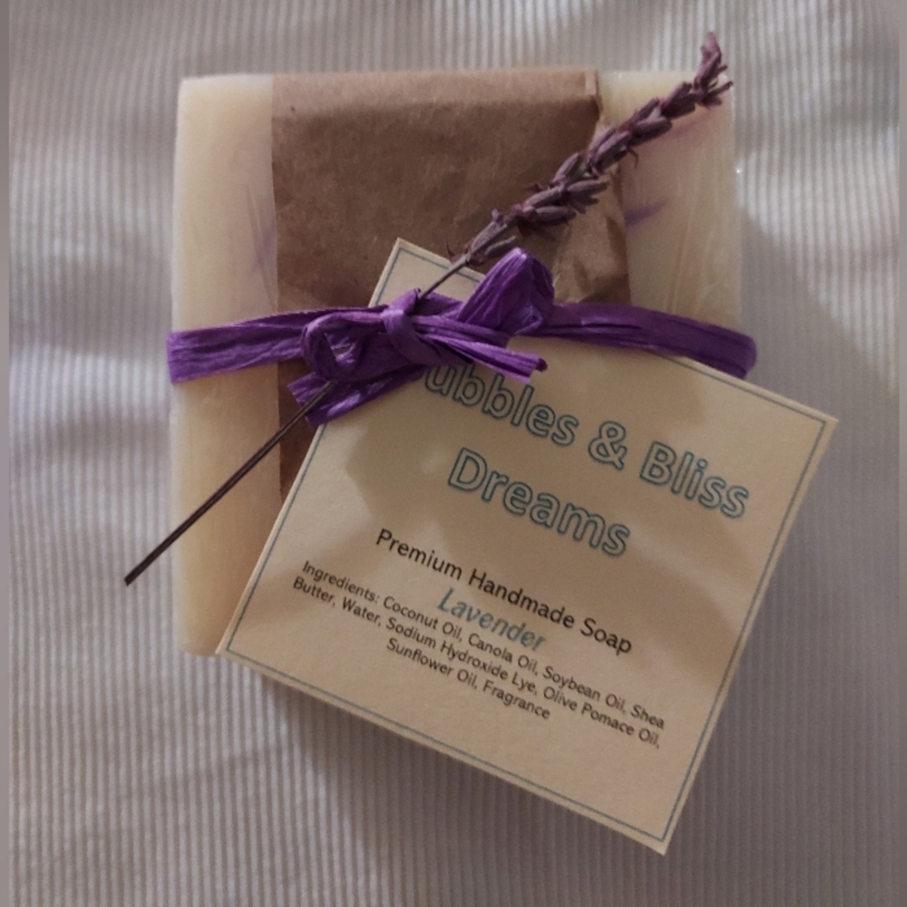2 Lavender Handmade Soap Bars
